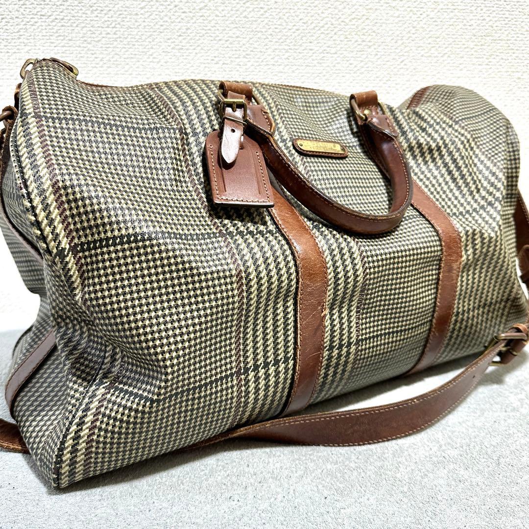 2wayショルダー付 大容量✨ラルフローレン ボストンバッグ 千鳥格子