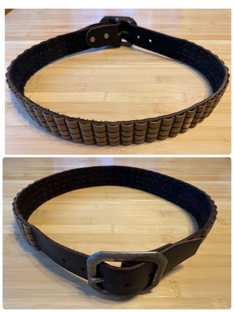 レアモデル⭐️重厚感⭐️DOA⭐️ブラススタッズ4連⭐️ブラック(茶芯)⭐️34インチ