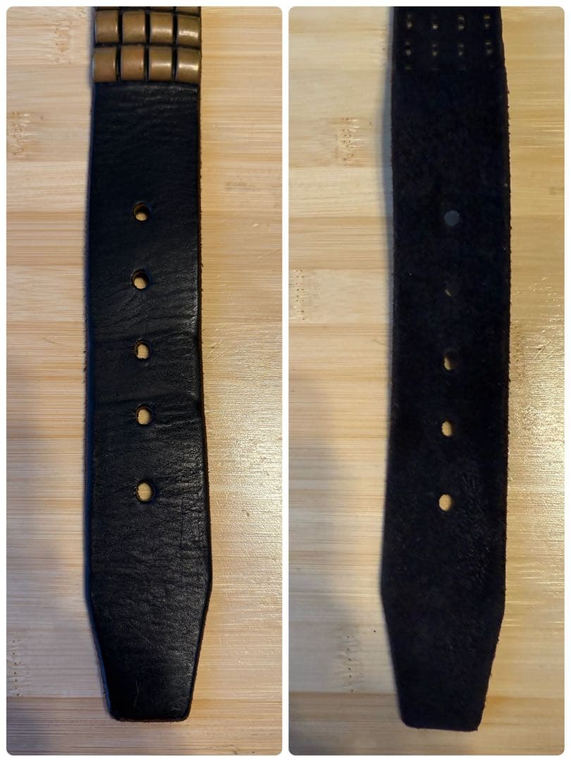 レアモデル⭐️重厚感⭐️DOA⭐️ブラススタッズ4連⭐️ブラック(茶芯)⭐️34インチ