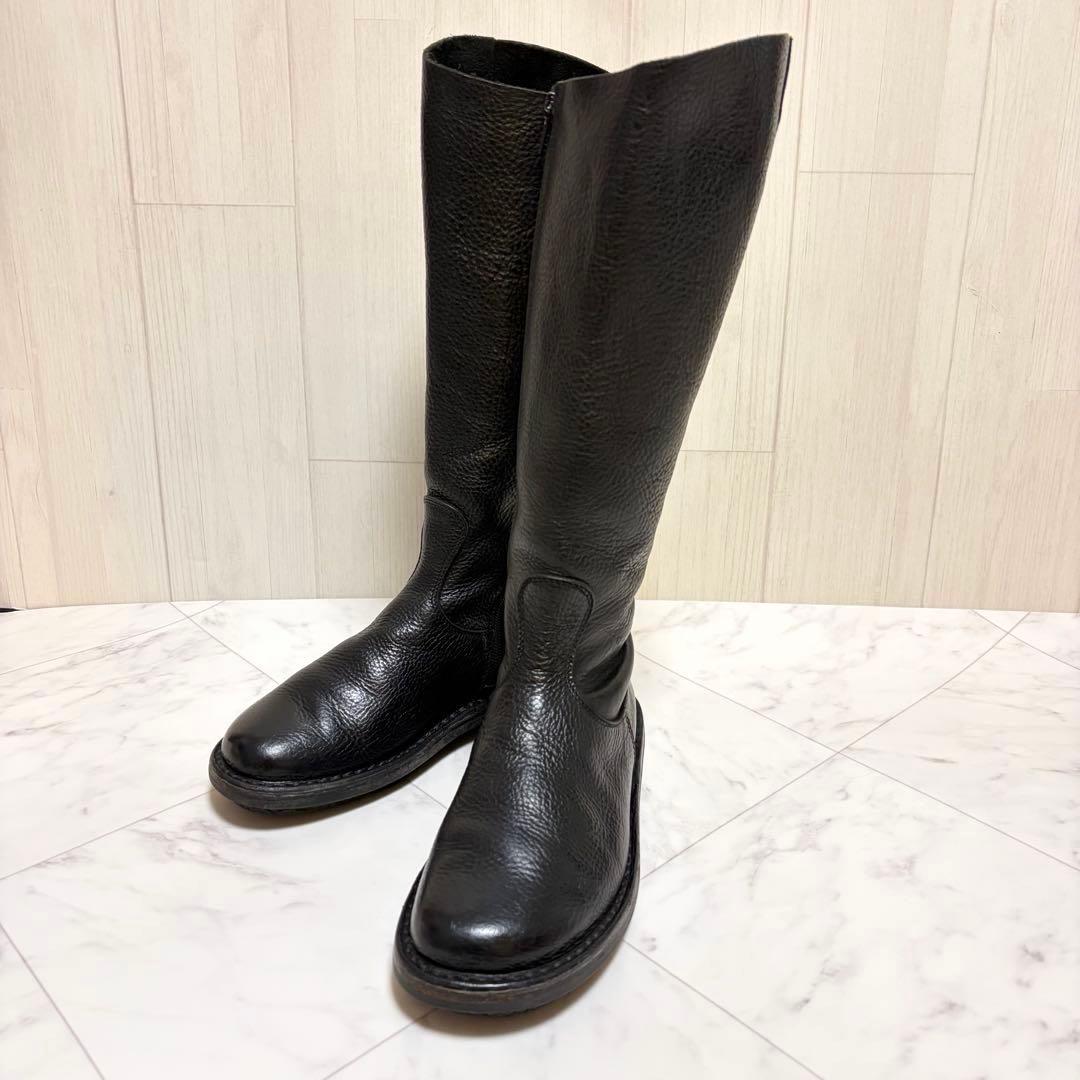 trippen トリッペン ロングブーツ 37 本革 黒 サイドジップ ドイツ製