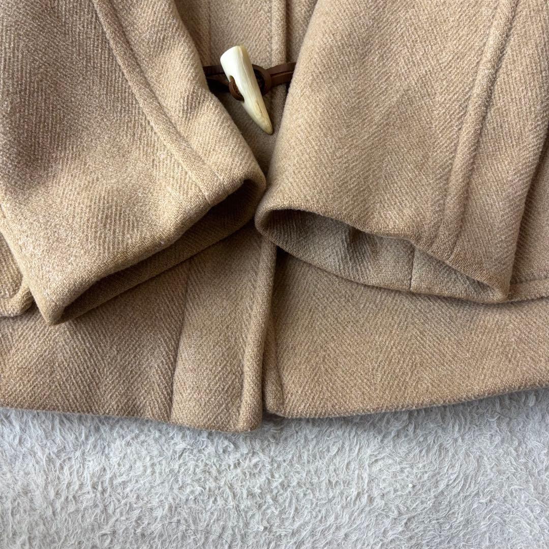 高級 バーバリーロンドン ヘリンボーン ダッフルコート フード付き