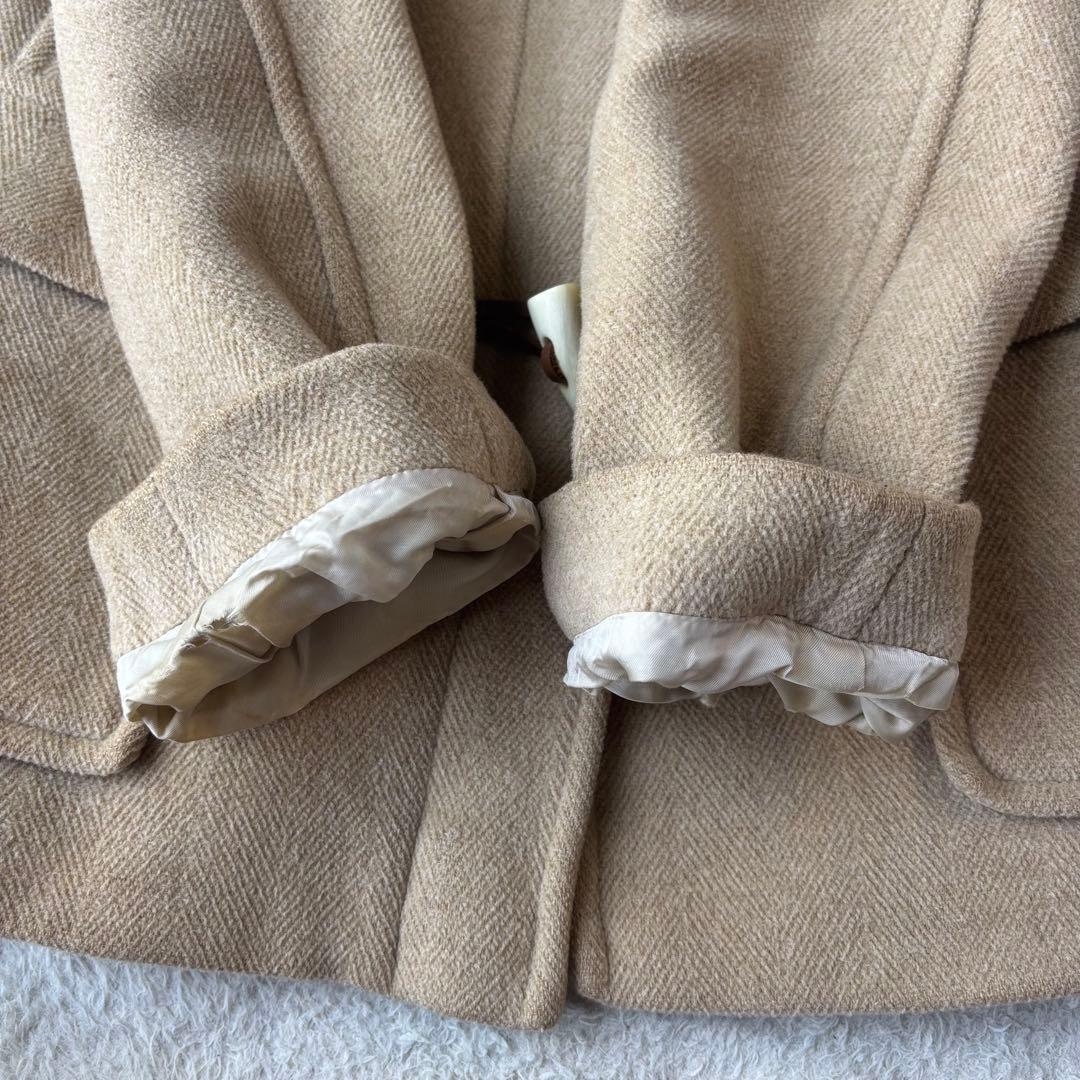 高級 バーバリーロンドン ヘリンボーン ダッフルコート フード付き