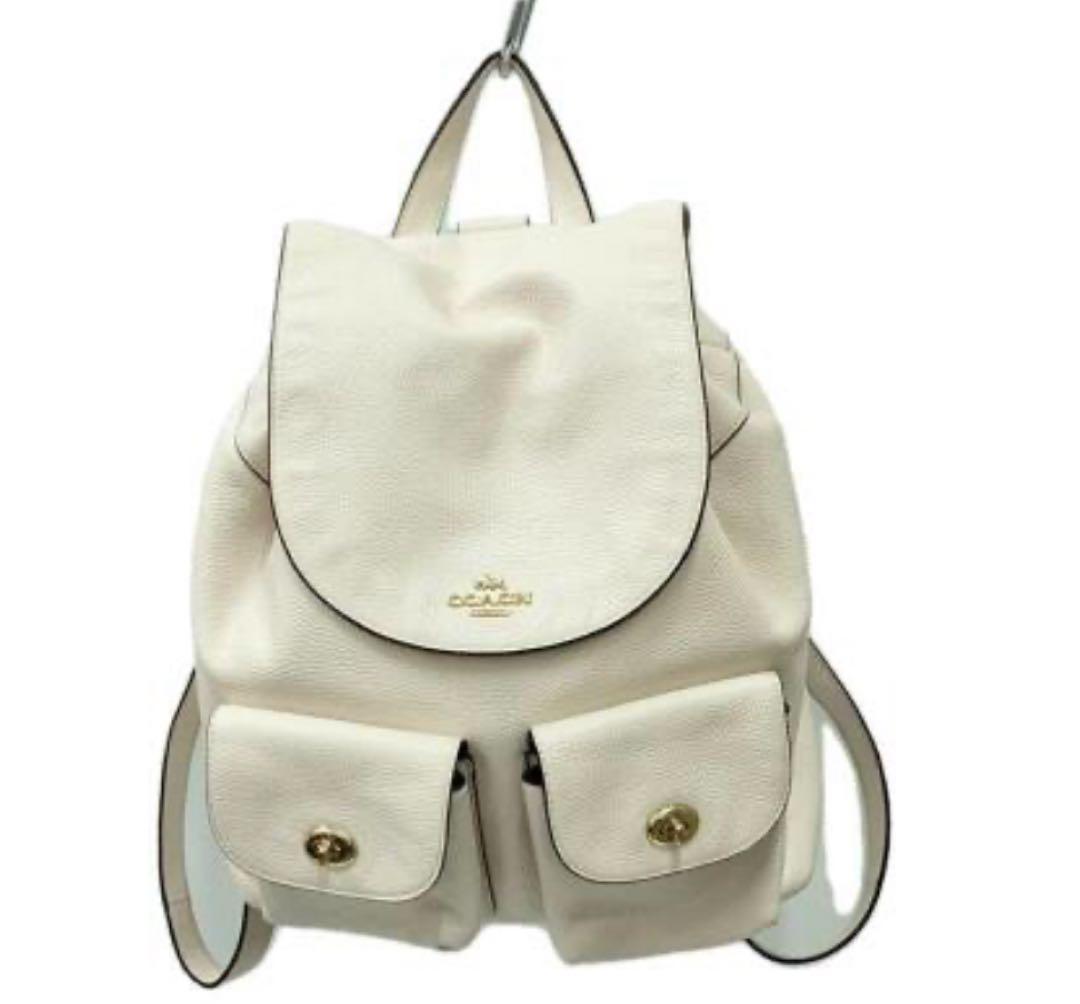 COACH F37410クリームホワイトレザー　バックパックリュク 楽天市場】ホワイト 白（ブランドコーチ）（バックパック・リュック