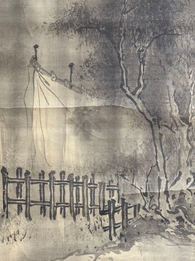 谷文晁筆 冨士牧狩之図 絹本肉筆 河和田村高倉氏蔵品