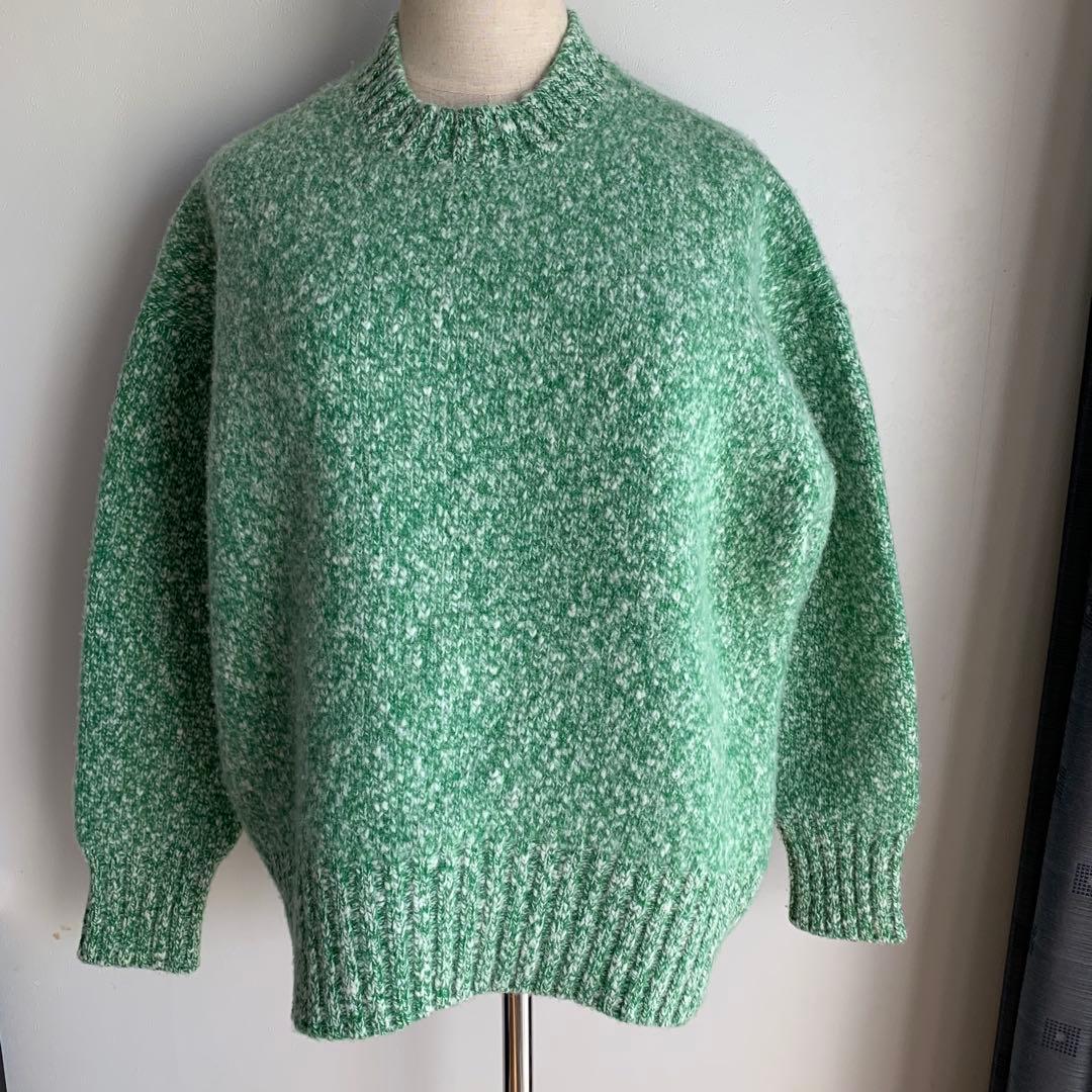 Drawer グリーン系ミックスニット