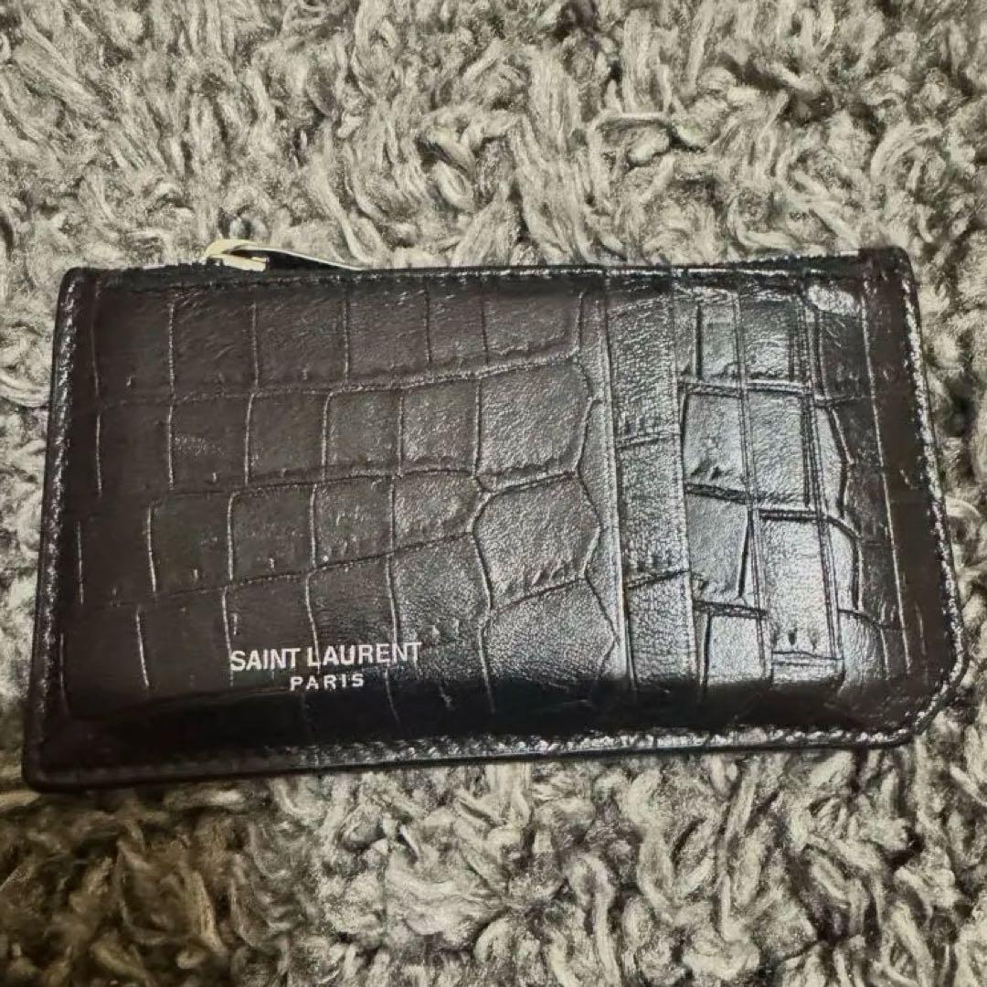 【タケさん専用】SAINT LAURENT ブラック ケース　クロコ型押し