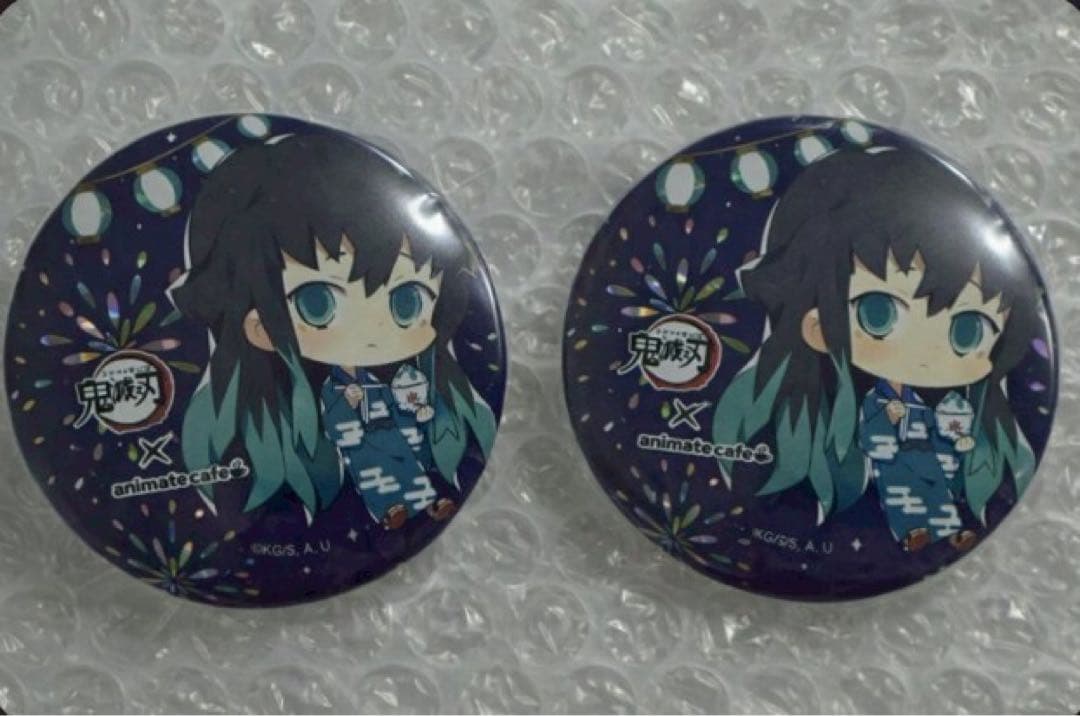 鬼滅の刃 台湾 アニカフェ 缶バッジ 無一郎 2個