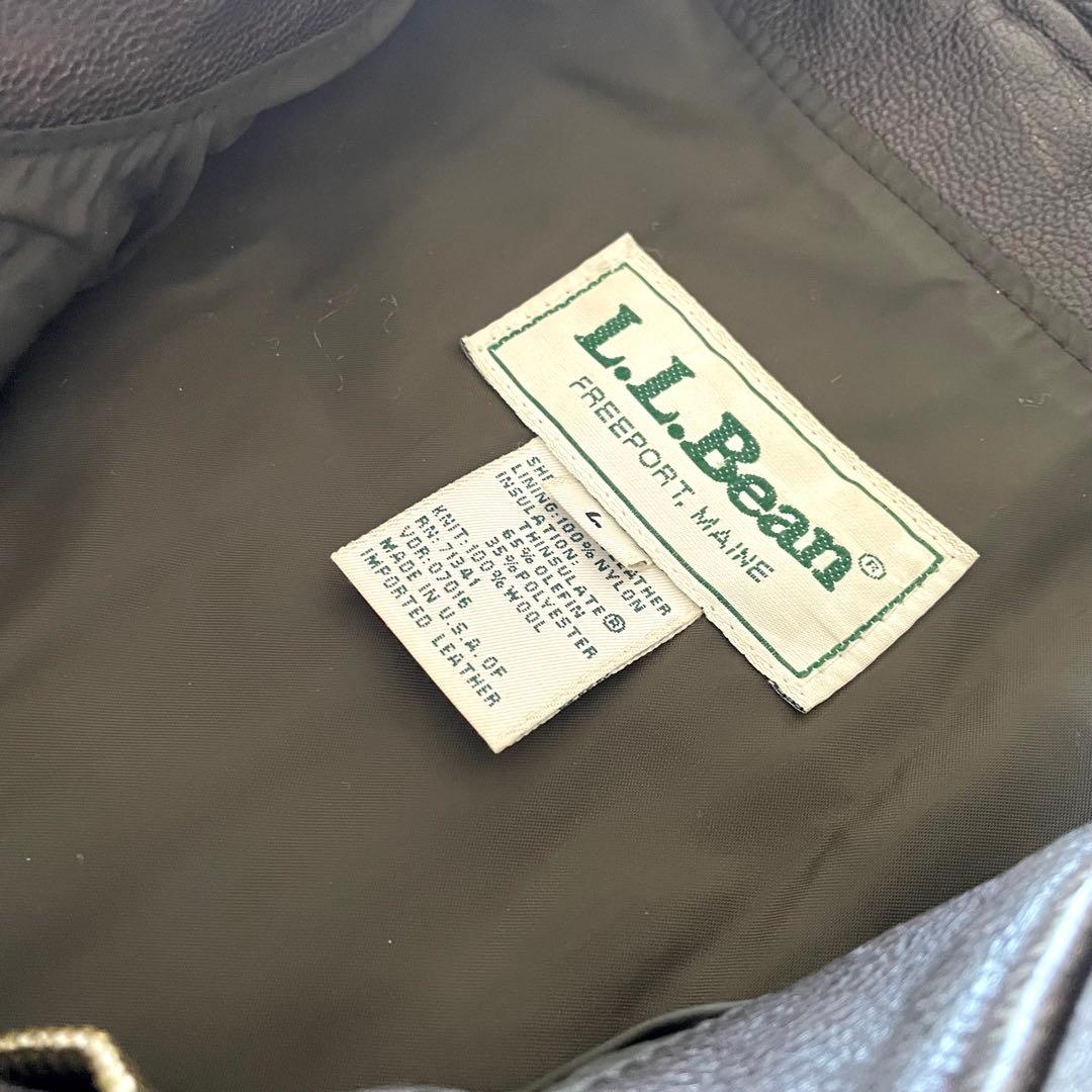名作 80's L.L.Bean A-2 Leather Jacket L