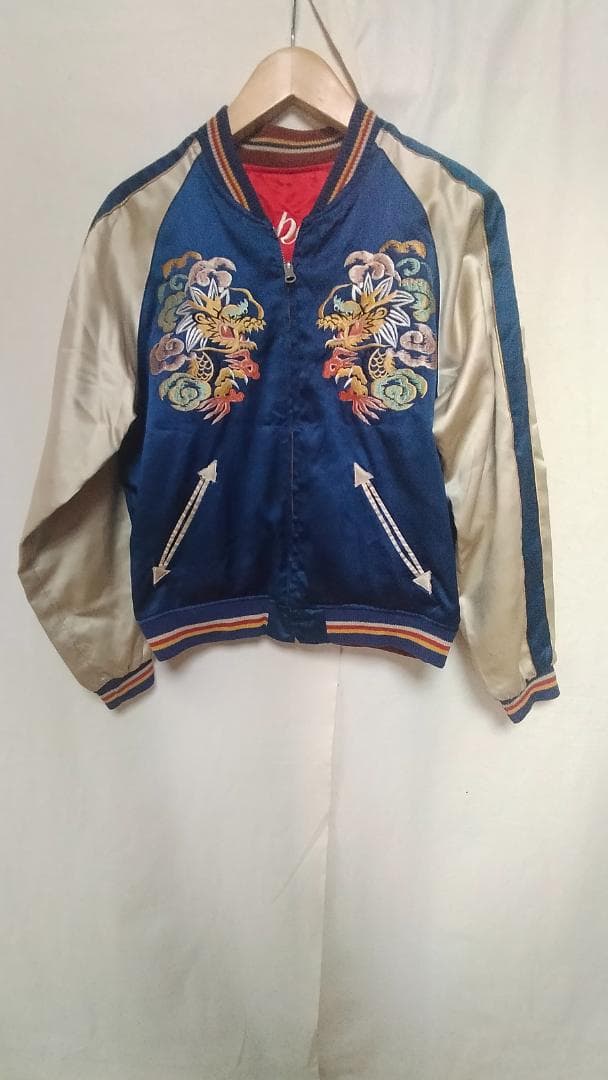 東洋エンタープライズ和柄両面刺繍リバーシブルスカジャンジッパーTALON回転式S