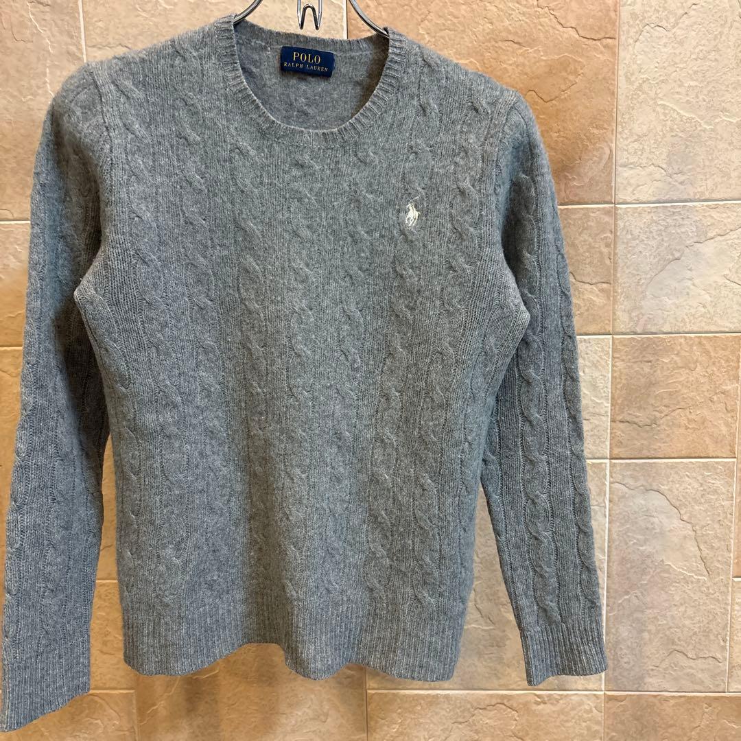 ラルフローレン ケーブル ウールカシミヤ クルーネック セーター