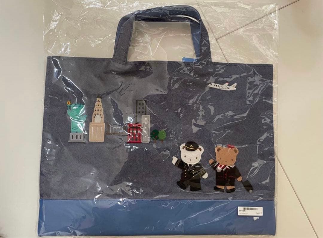 【新品未開封】ファミリア JALオリジナル デニムバッグ直行便で旅する「NY」