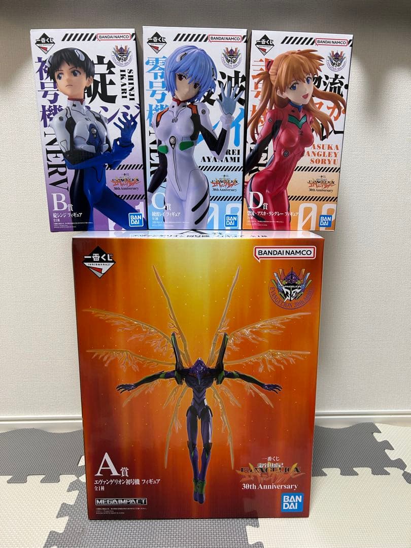 エヴァンゲリオン一番くじ A賞B賞C賞D賞フィギュア4点セット
