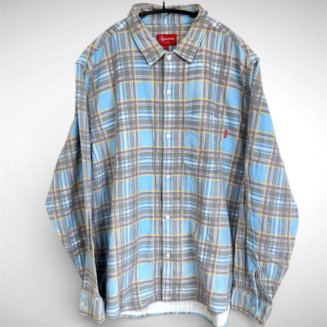 Supreme シュプリーム　チェック柄ネルシャツ　L