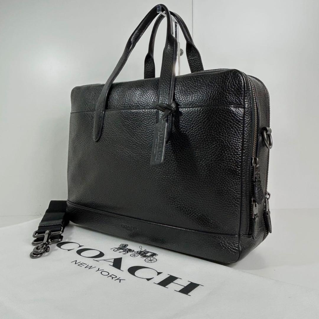 ✅【良品】定価11万　メンテ済み　コーチ　ビジネスバッグ　COACH レザー