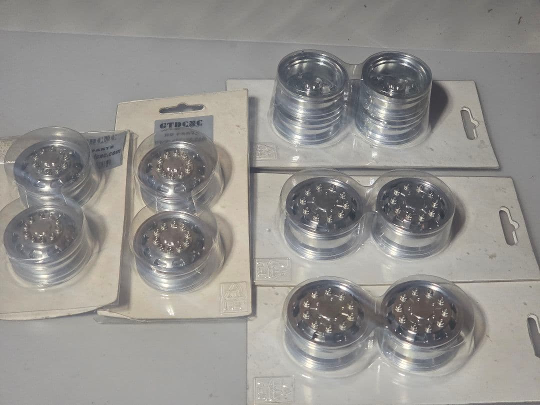 1/14トラックトレーラーラジコン用アルミホイル5セット現状中古品