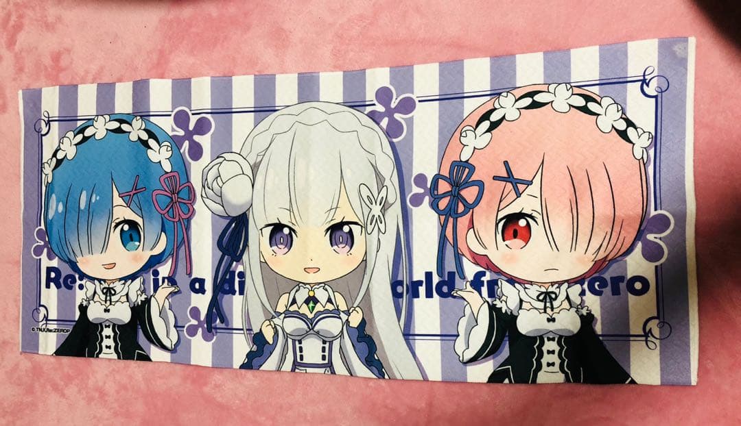 限定品 リゼロ フェイスタオル