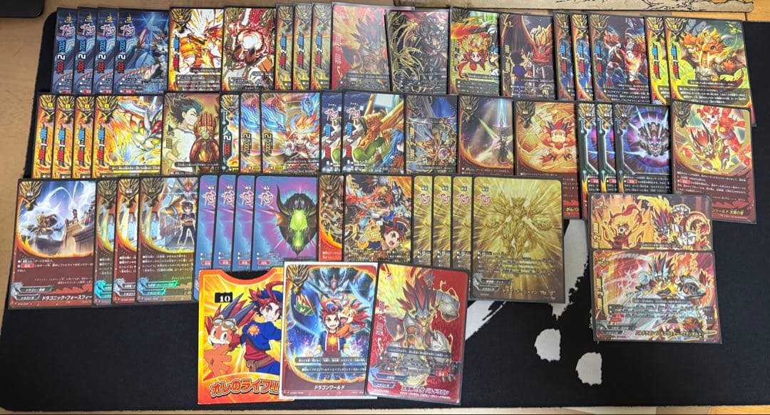 バディファイト　太陽竜デッキ　ライフカウンター、スリーブ付き