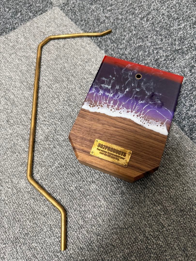 【希少】802products 夜明けレジンランタンスタンド ウォールナット