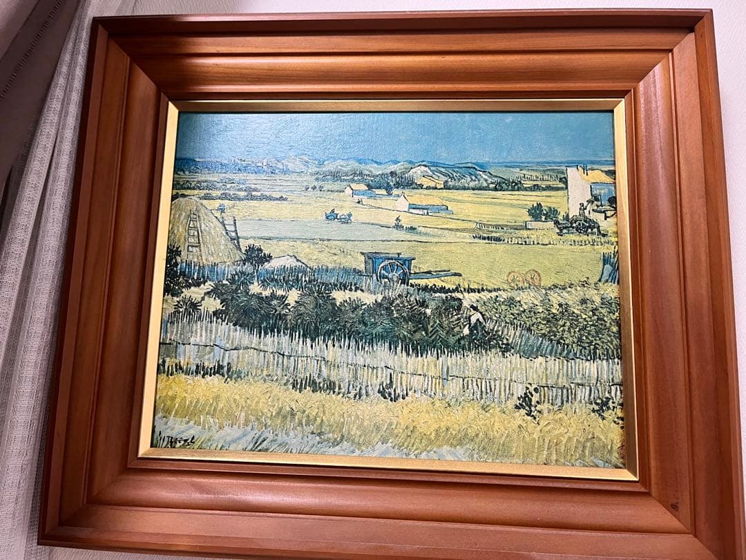 絵画　ゴッホ　ラ・クロ平原　複製画