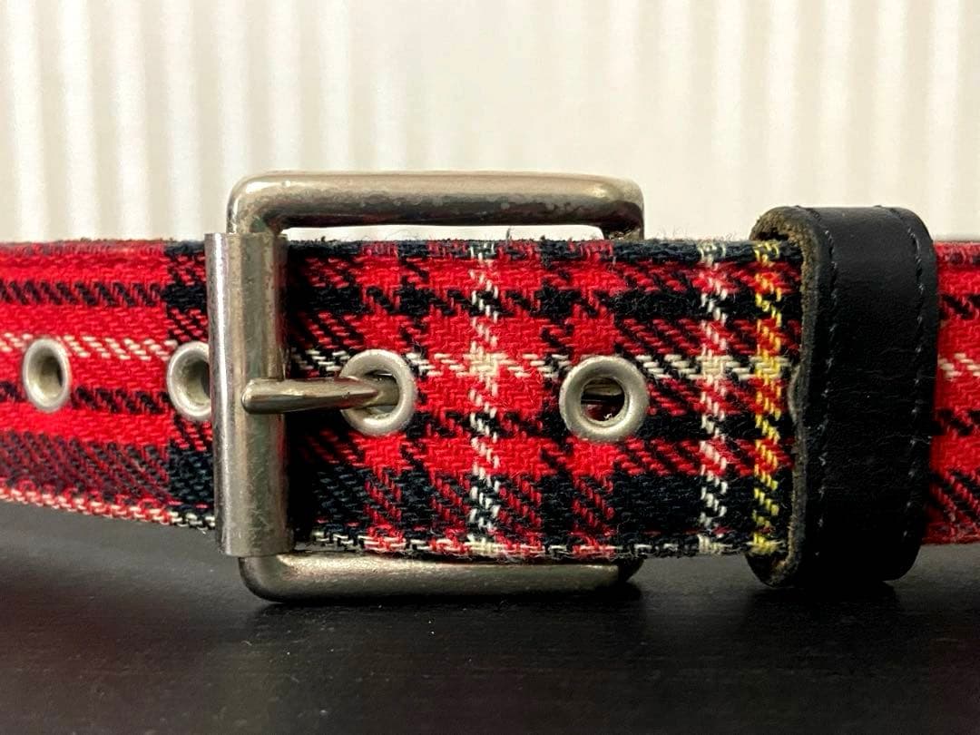 格安 コムデギャルソンオム タータンチェック ベルト - メルカリ