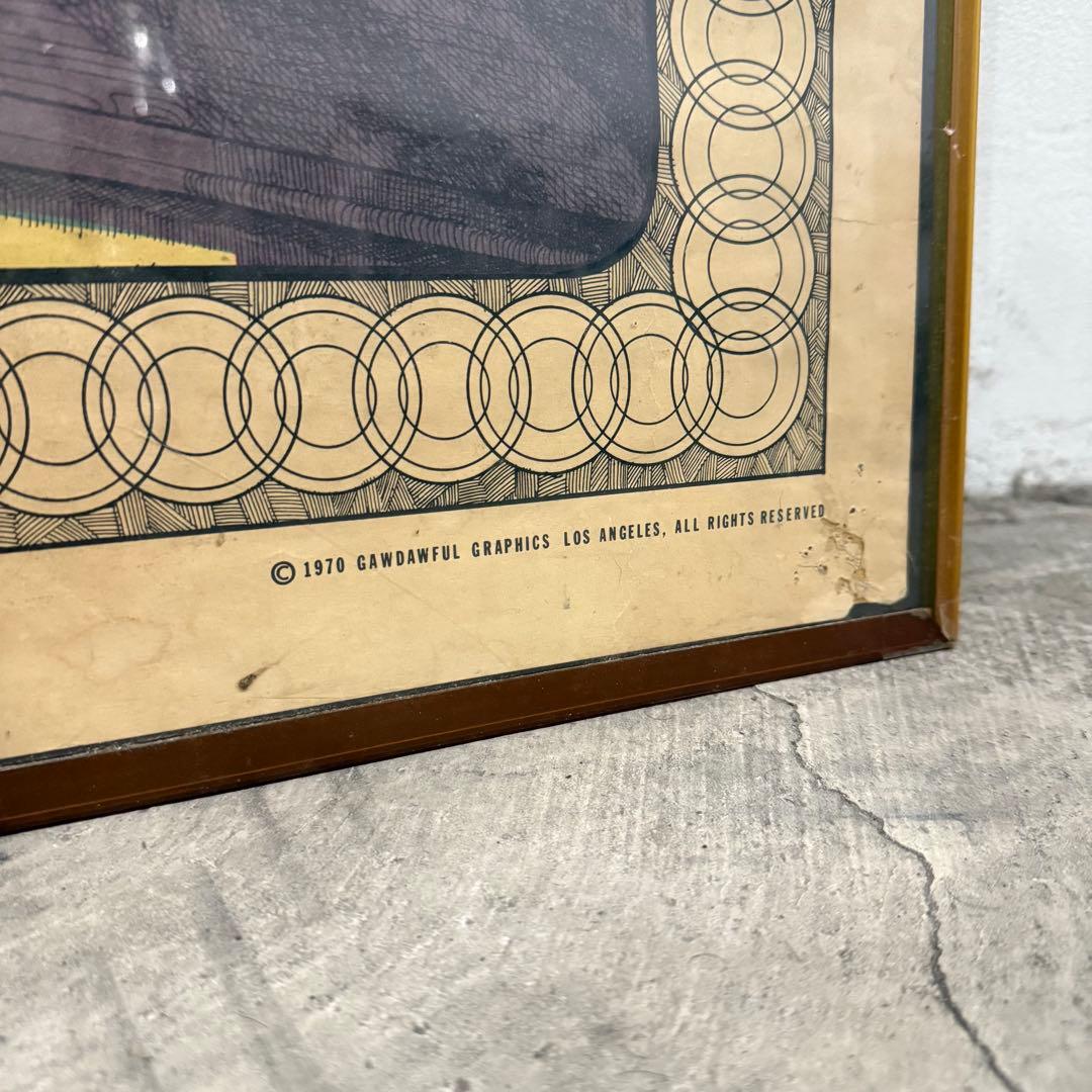70s GAWDAWFUL 1970 ヴィンテージ ブラックライト ポスター - メルカリ