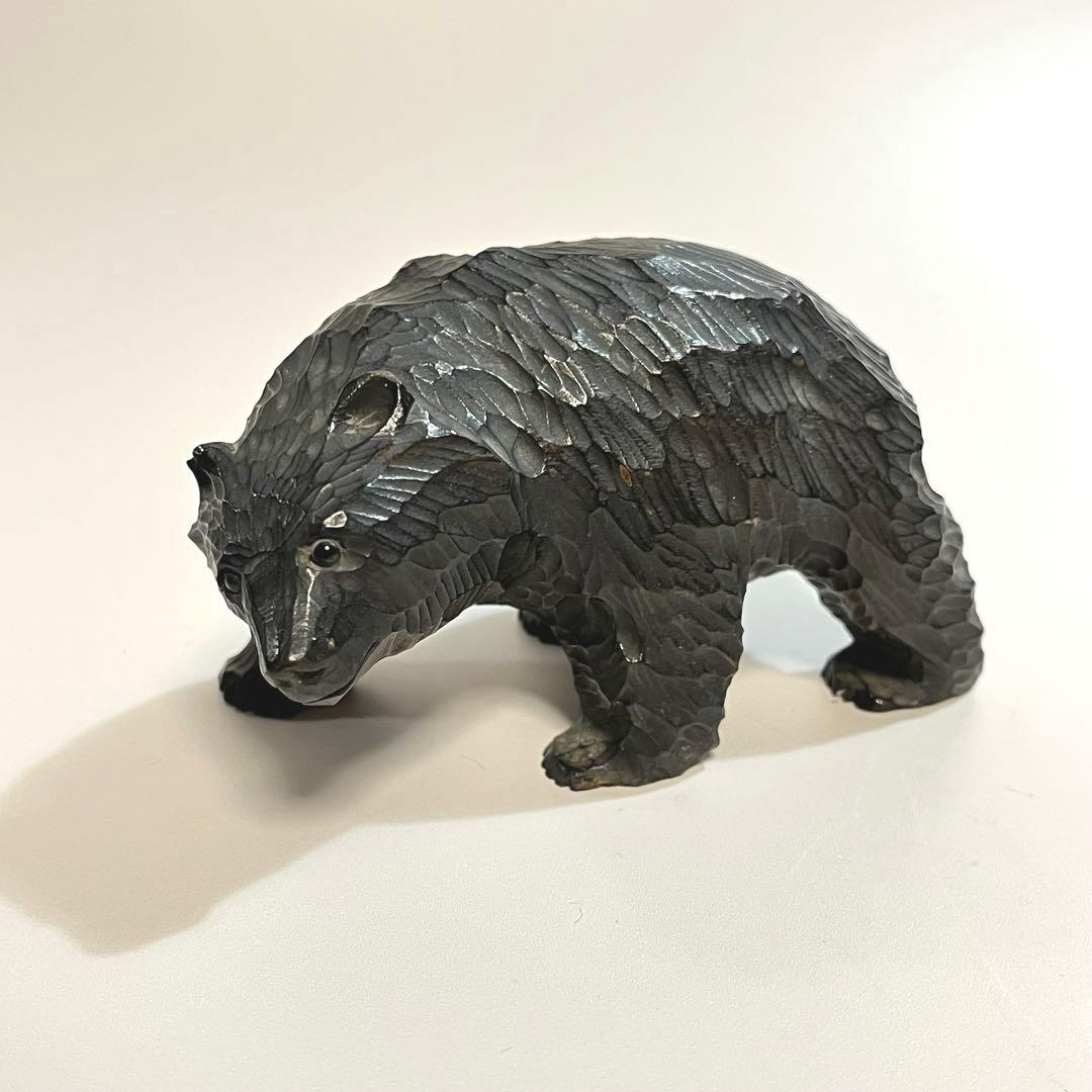 北海道　古作　小さな木彫り熊　木彫りの熊　八雲　木彫熊　伝統工芸　民芸　オブジェ