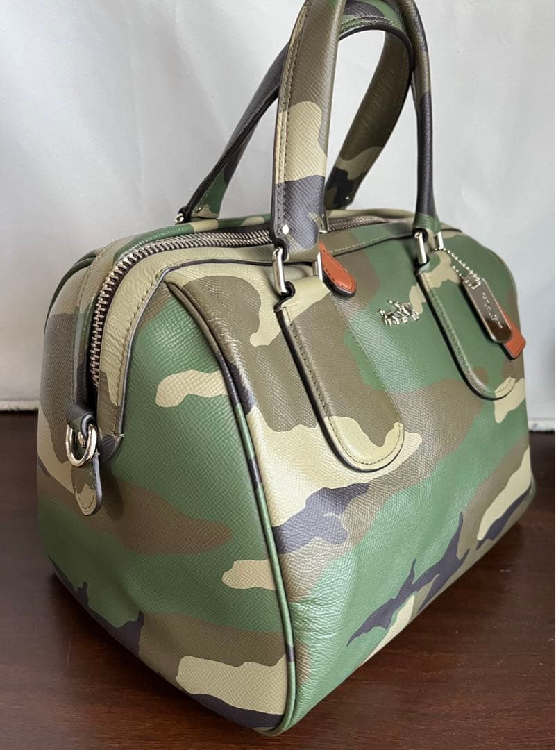 COACHコーチ サリーサッチェル カモフラージュ 2WAYバッグ 迷彩柄