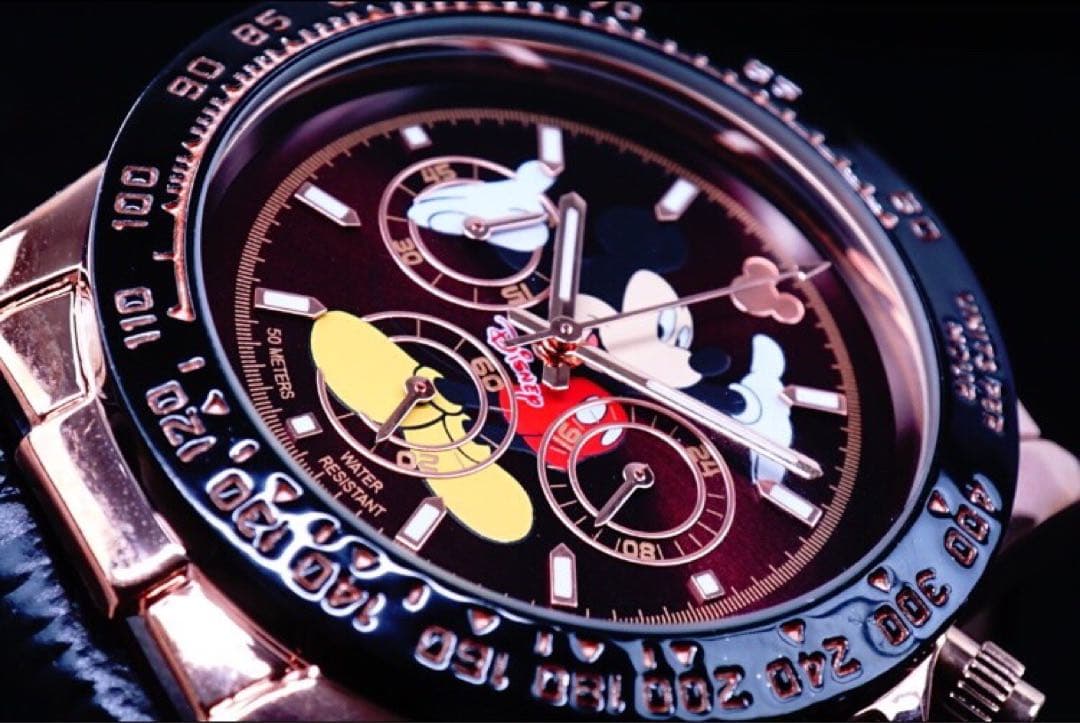 ミッキーマウス クロノグラフ デイトナ 腕時計 Disney ディズニー