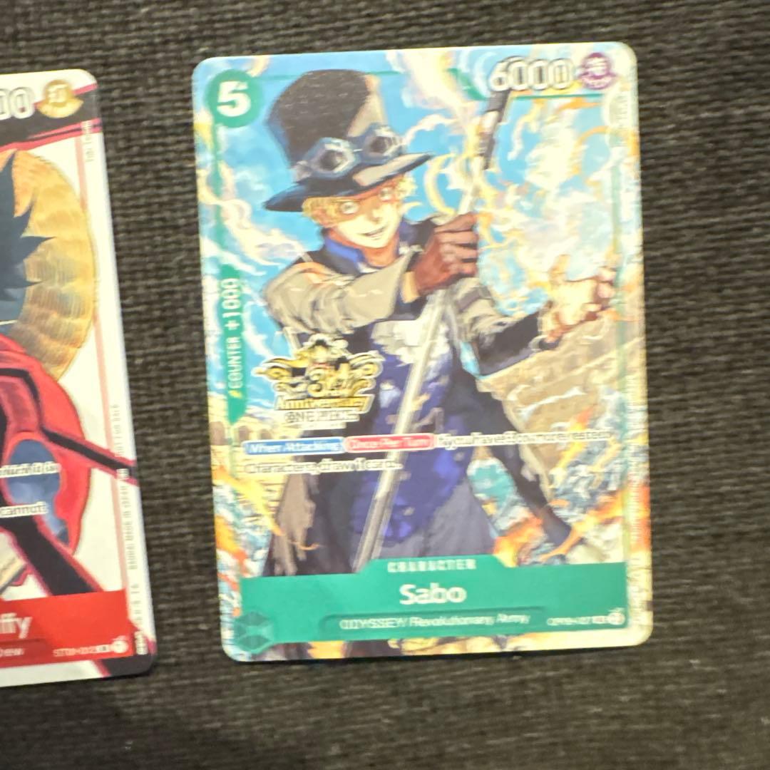 英語版ワンピースカード ルフィ エース サボ 3周年記念 プロモ 海外