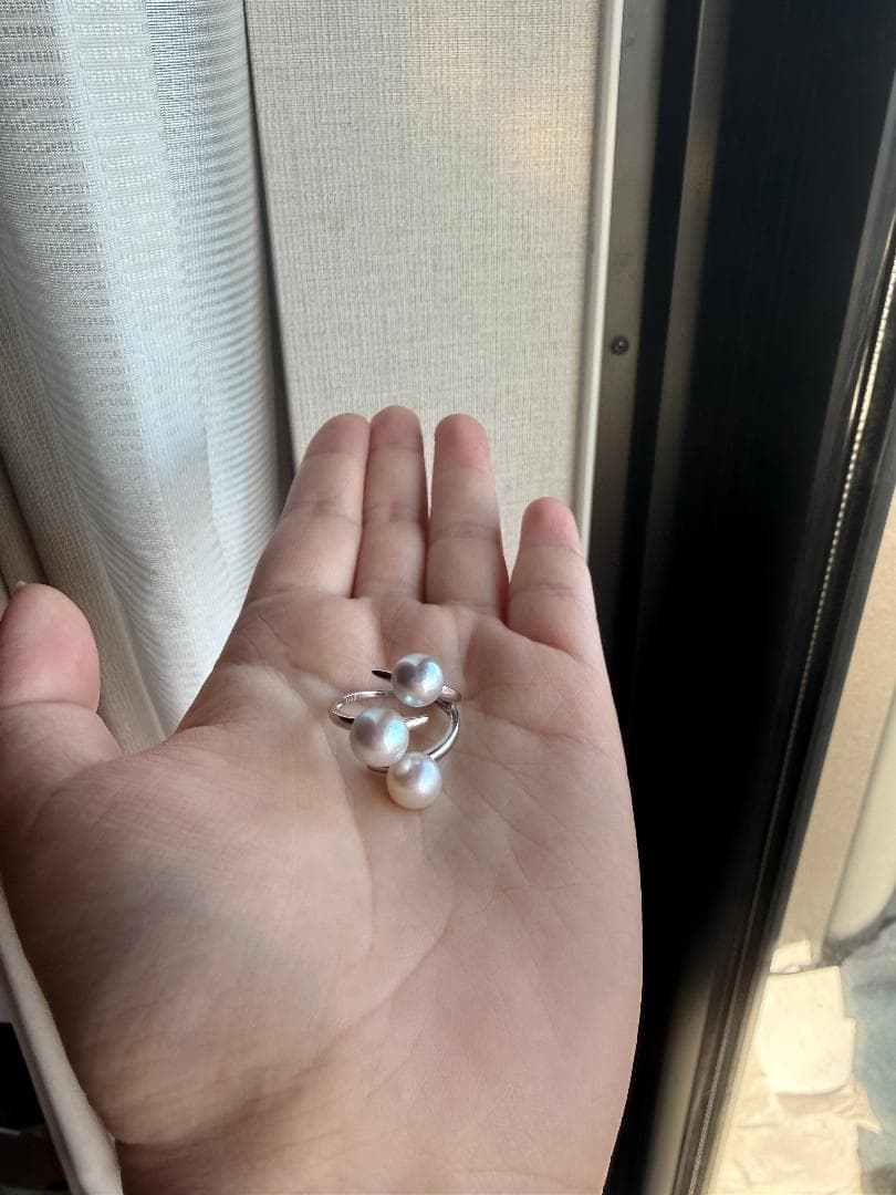 特✨希少アコヤ真珠 真多麻 3連パールリング SILVER925 | p.l.o - メルカリ