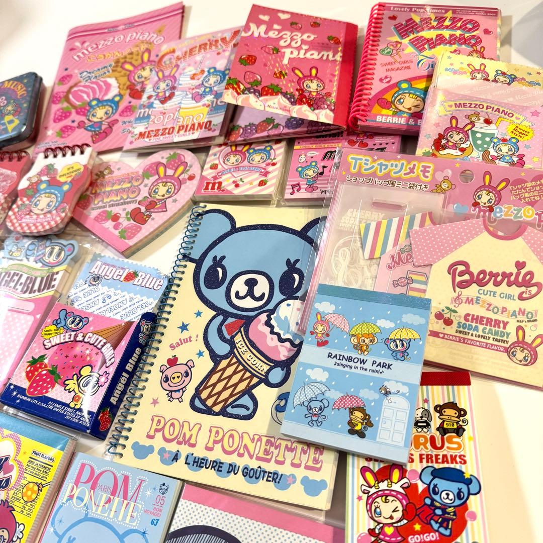 ナルミヤ メゾピアノ エンジェルブルー 平成レトロ メモ帳 当時物