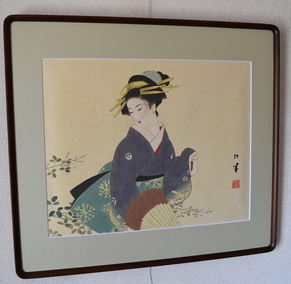 日本画・美人画の巨匠 上村松園 萩の露 女性初文化勲章受章 - メルカリ