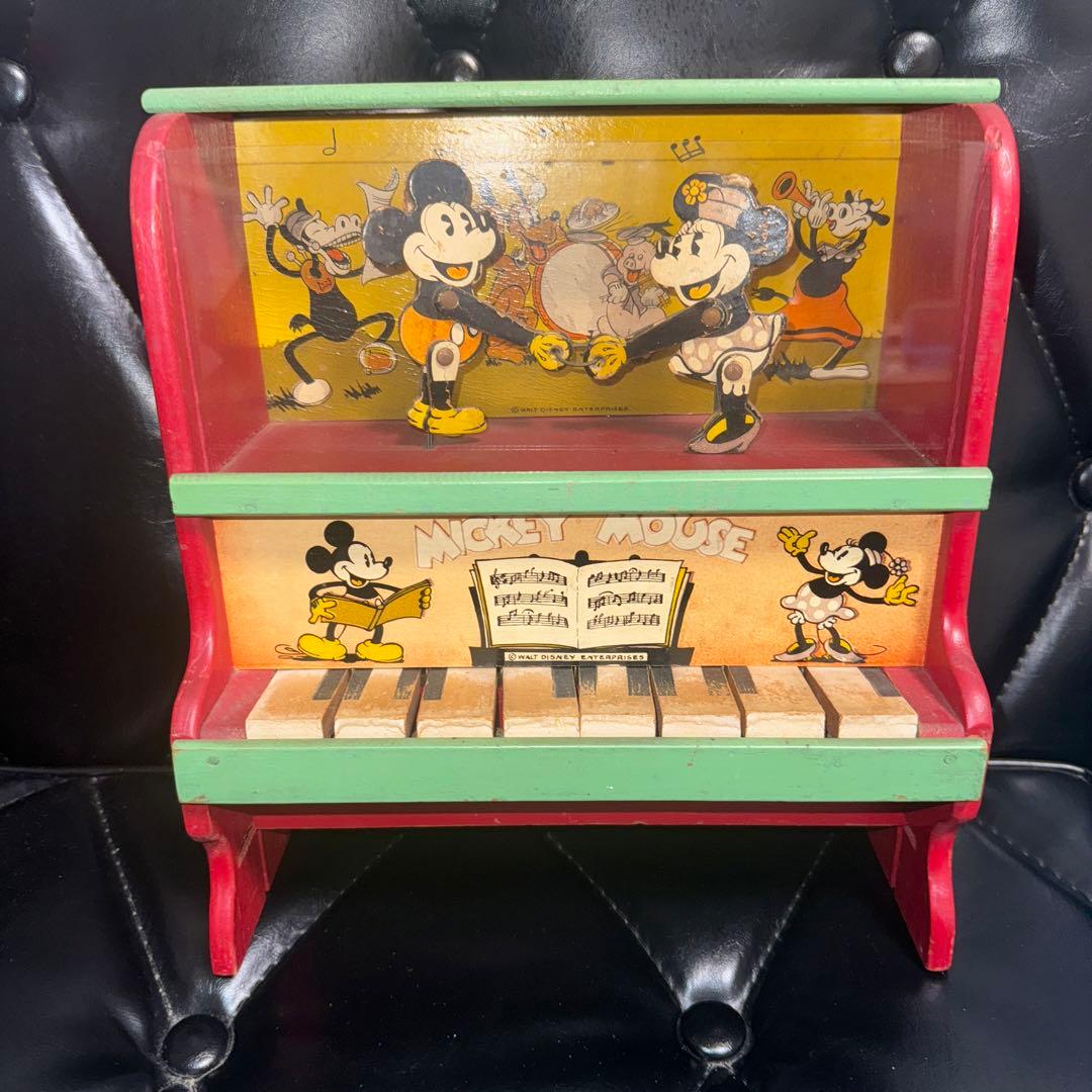 ディズニー　ミッキーマウス.ミニーマウス　おもちゃの木製ピアノ ディズニー】 ミッキー ミニー ピアノおもちゃ 絵本付き - メルカリ