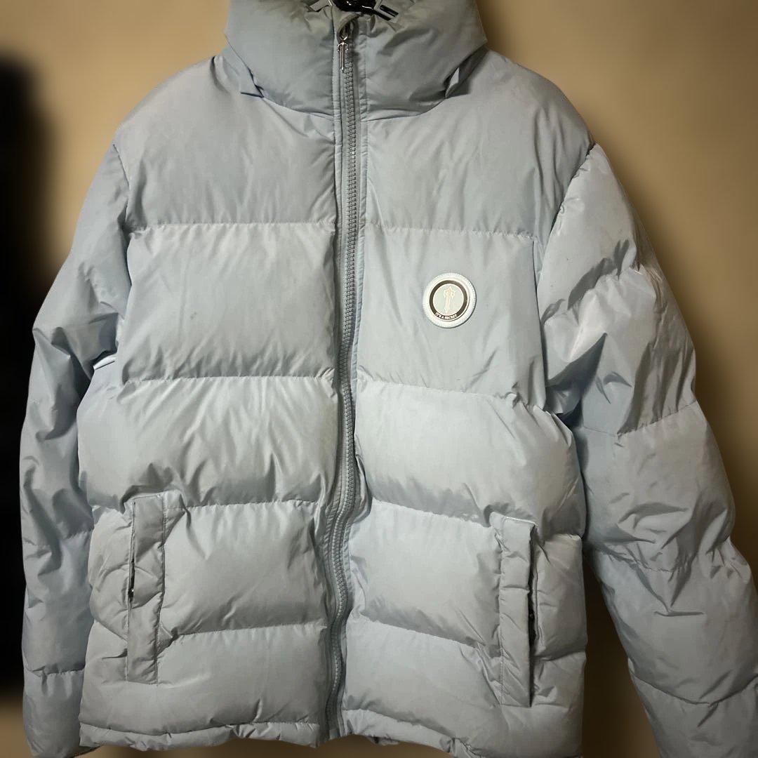 TRAPSTAR フード付きダウンジャケット ライトブルー TRAPSTAR フード