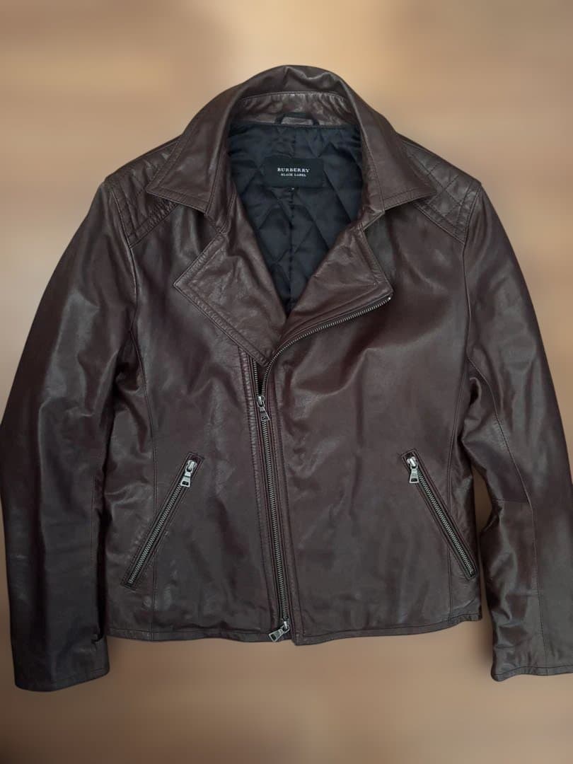 BURBERRY BLACK LABEL ライダースジャケット　レザージャケット