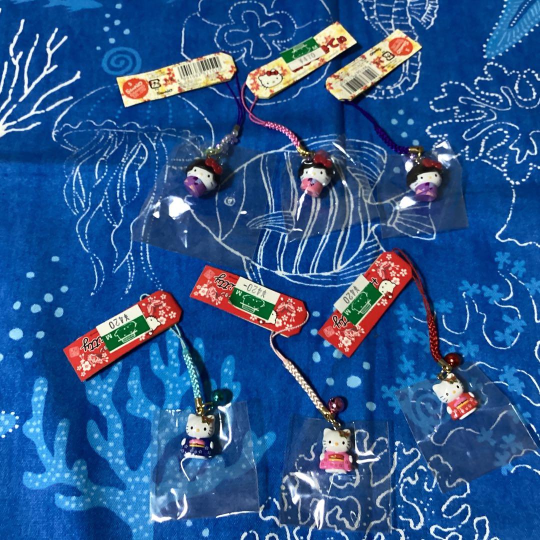 3458ハローキティ着物根付けストラップ