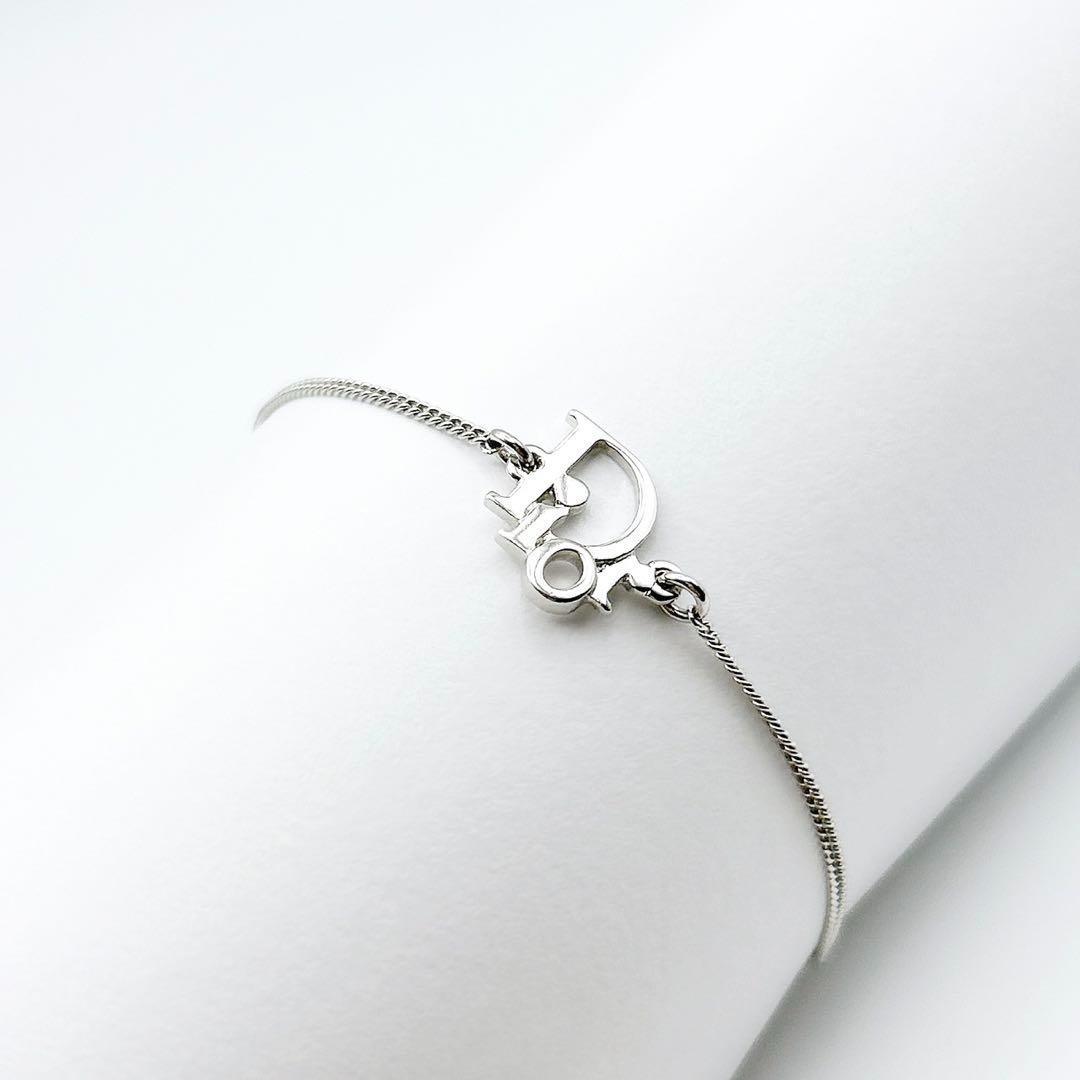 2827-1　極美品✨　Dior　ブレスレット　シルバー　CD ロゴ　刻印