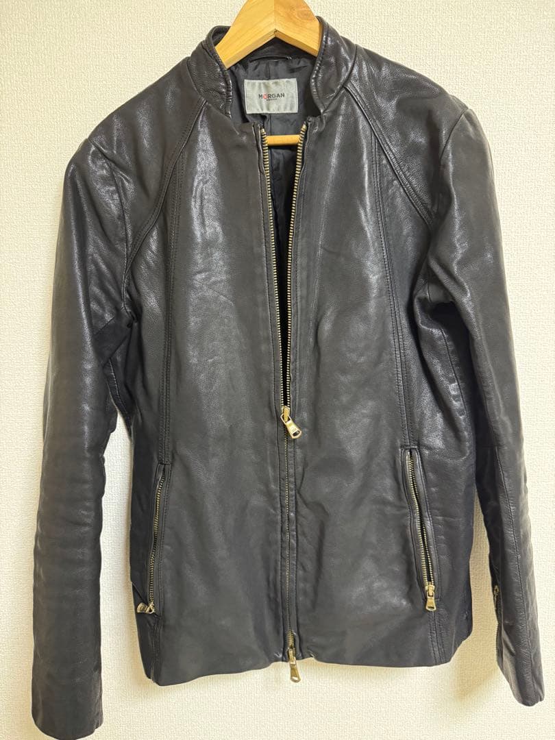 期間限定値下げ！ MORGAN HOMME 黒レザージャケット 2026年最新】Yahoo!オークション -morgan レザー ジャケットの中古品