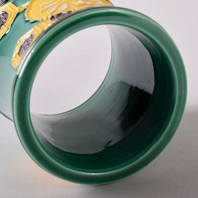 茶道具 谷口登志雄 菁嵐作 青交趾 鶴亀 蓋置 共布共箱 V 7866 - メルカリ