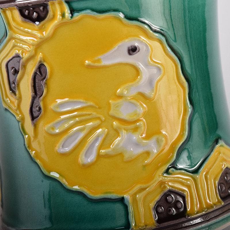 茶道具 谷口登志雄 菁嵐作 青交趾 鶴亀 蓋置 共布共箱 V 7866 - メルカリ