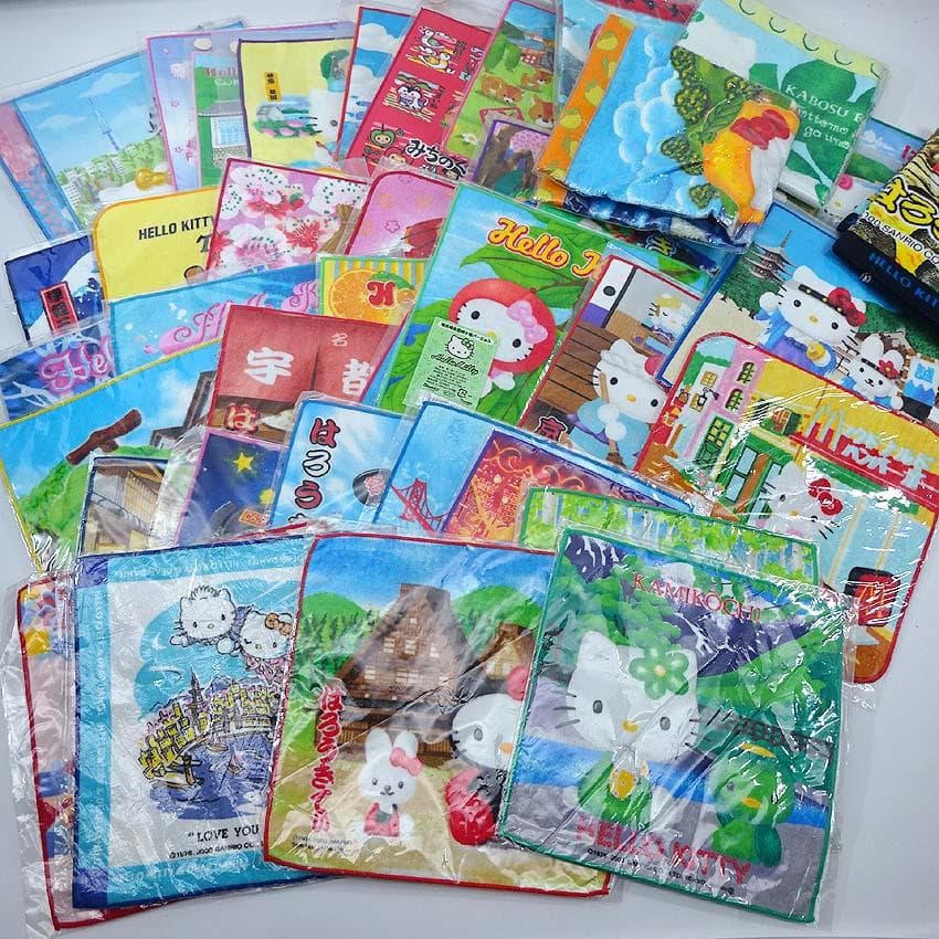 【q-124s/k】 ハローキティ　ハンカチ　41枚　ご当地　未使用品 楽天市場】ご当地キティ プチタオルの通販