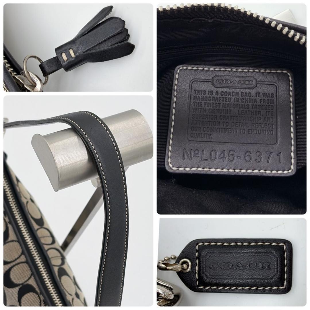 極美品 COACH シグネチャー キャンバス ワンショルダー 肩掛け