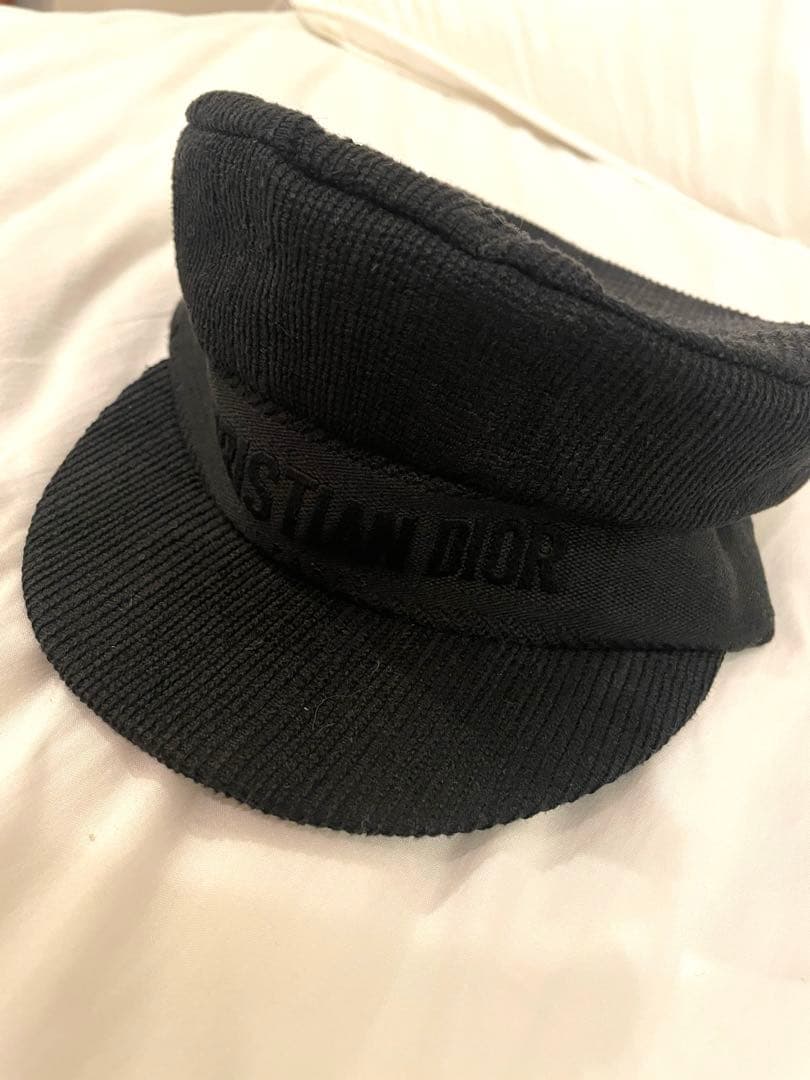 Christian Dior ブラック ワークキャップ 57cm