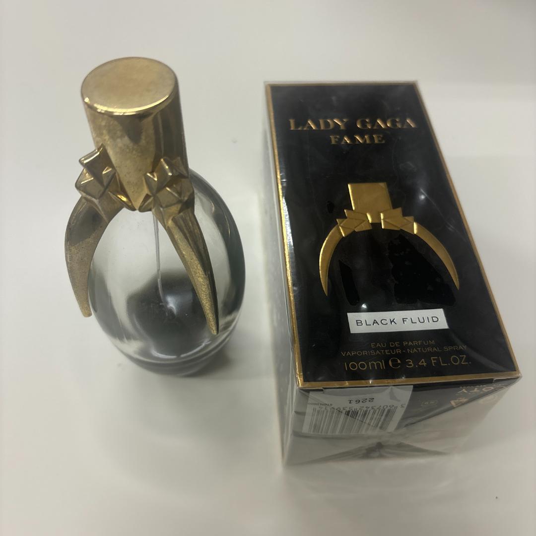 LADY GAGA FAME 廃盤 香水 100ml 未開封シール付 おまけつき Lady Gaga Fame 100 ml Black Fluid EDP: New tester with cardboard