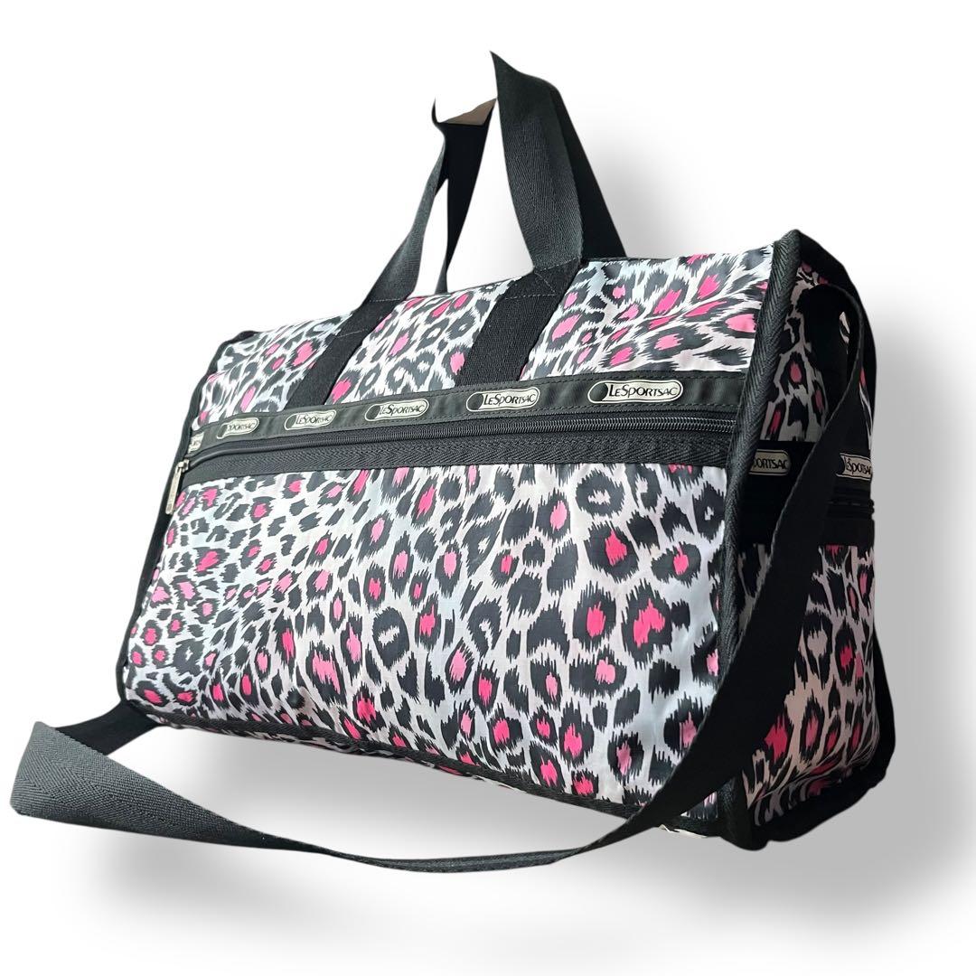 美品✨激レア レスポートサック ピンク ヒョウ柄 ボストンバッグ