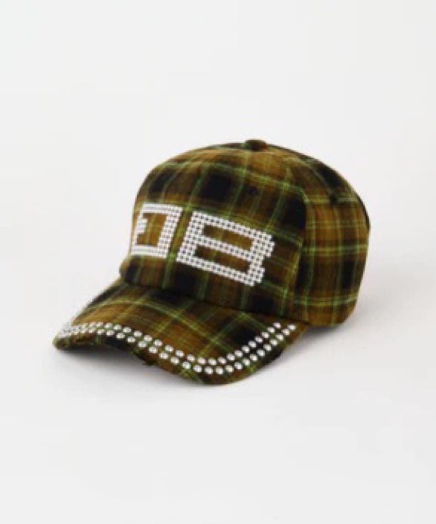 帽子 beeden BD STUDS DAMAGE CAP CHECK.G