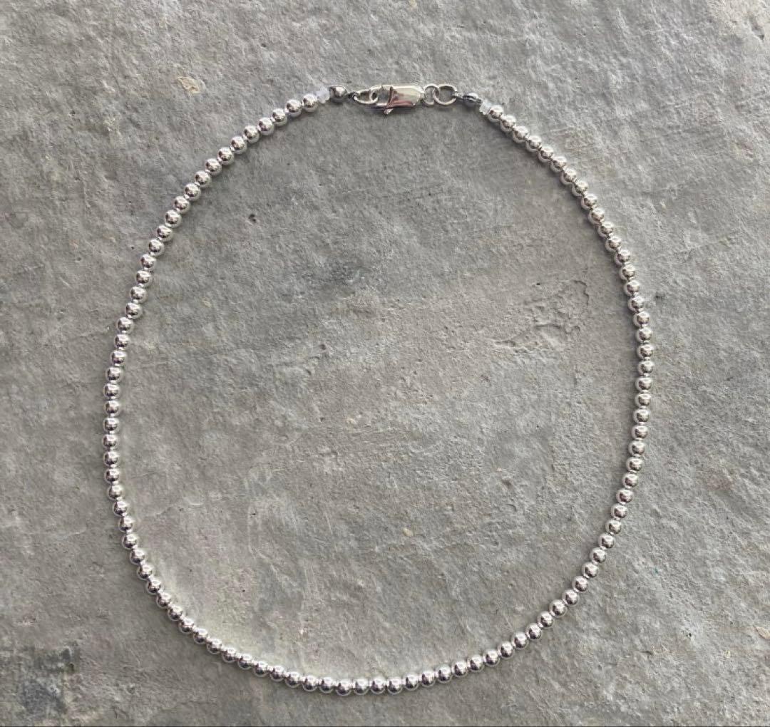 シルバー925製ラウンドビーズネックレス40cm ロンハーマン ボールチェーン