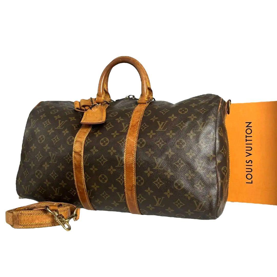 ルイヴィトン　キーポル45 バンドリエール モノグラム　ボストンバッグ 鑑定