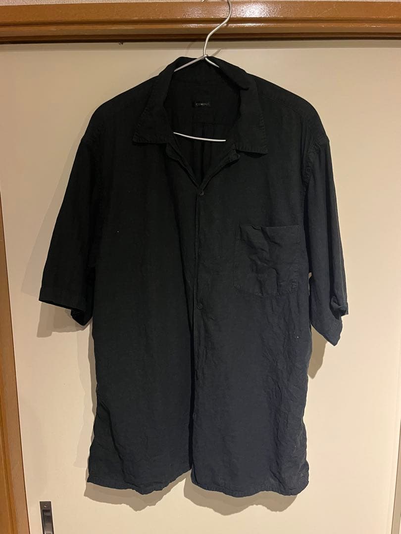 ま*お様 COMOLI ベタシャンオープンカラーシャツ ブラック 3