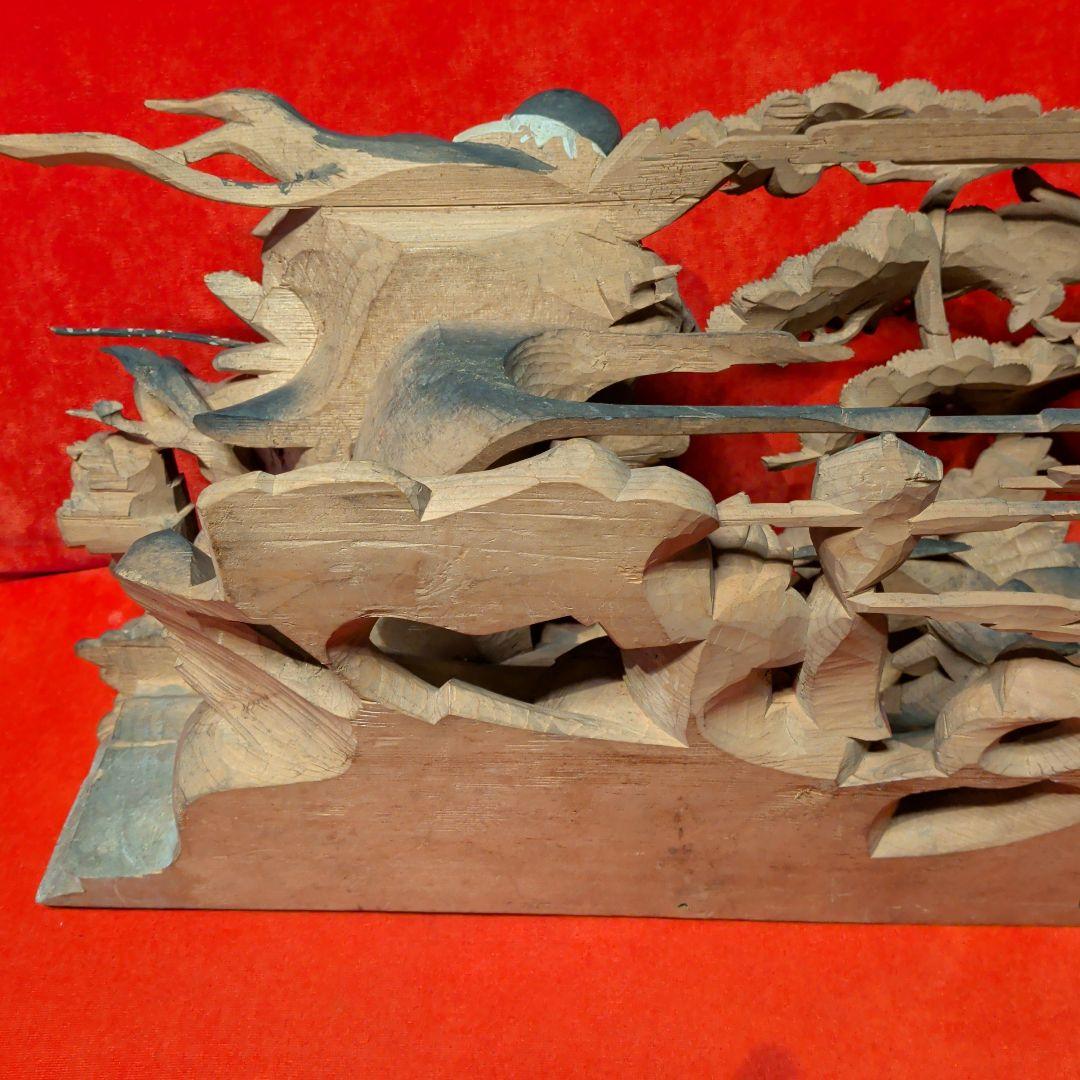 超絶技巧 淡路彫り だんじり 山車 木彫 彫刻 欄間 馬 彫刻 家具 現状品